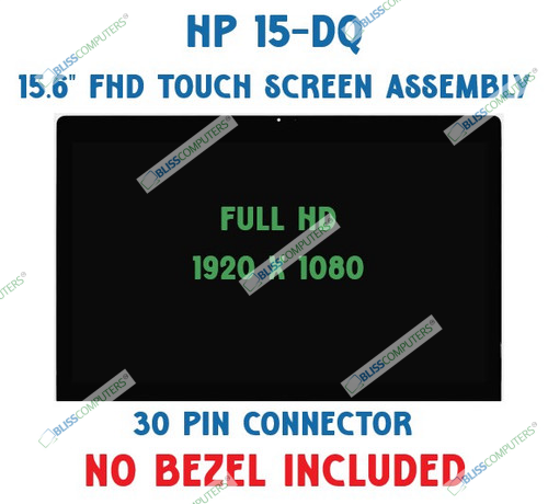 HP Pavilion X360 15-DQ0075NR 15-DQ1XXX L51357-001 LCD touch screen assembly