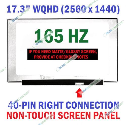 Acer Predator Helios 300 PH317-56-718D 17.3" 165Hz 2560x1440 IPS matte 16:09 170 PPI Replacement Laptop LCD LED Screen Display