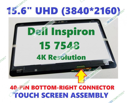 DELL Assembly Liquid Crystal Display 15.6" UHD Touch TPK Secondary 81GYC Replacement Screen