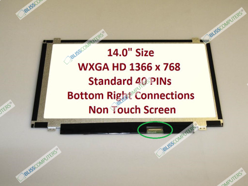 Laptop LCD Led Screen Samsung Ltn140at20-401 14.0" Wxga Hd