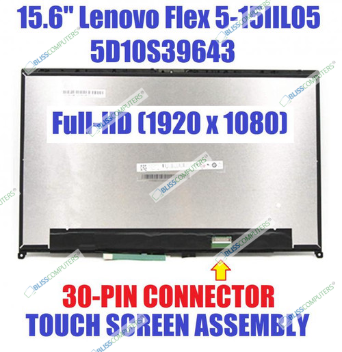 15.6" FHD 1920X1080 5D10S39643 LCD Screen Touch Display Assembly Lenovo Ideapad Flex 5-15IIL05
