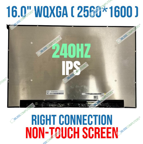 16.0" WQXGA 2560(RGB) 1600 N160GME-GTB 240Hz LCD Screen Replacement EDP 40 Pin Display Panel Non Touch