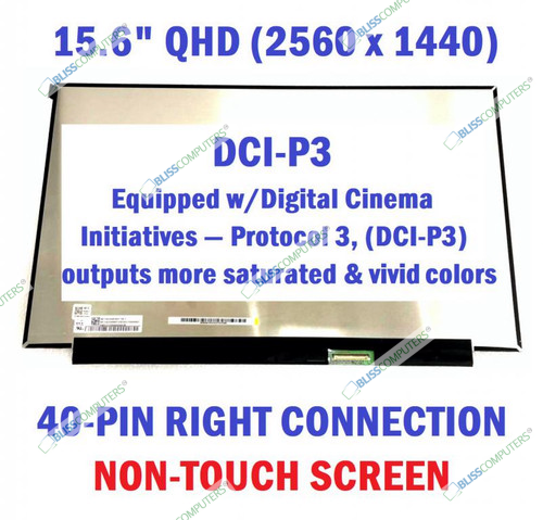 15.6" QHD 2560X1440 NE156QHM-NY1 165Hz LCD Screen Replacement EDP 40 Pin Display Panel Non Touch