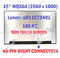 16.0" Screen Replacement NE160QDM-NY1 2560x1600 40 Pin 165Hz LCD LED Display Replacement Panel